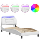 sengeramme med LED uden madras Hvar 80x200 cm hvid