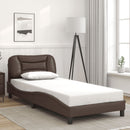 sengeramme med LED uden madras Hvar 80x200 cm brun