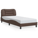sengeramme med LED uden madras Hvar 80x200 cm brun
