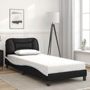 sengeramme med LED uden madras Hvar 80x200 cm sort og hvid