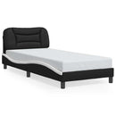sengeramme med LED uden madras Hvar 80x200 cm sort og hvid