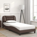 sengeramme med LED uden madras Hvar 90x190 cm brun