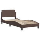 sengeramme med LED uden madras Hvar 90x190 cm brun