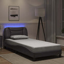 sengeramme med LED uden madras Hvar 90x190 cm grå