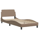 sengeramme med LED uden madras Hvar 90x190 cm cappuccinofarvet