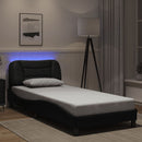 sengeramme med LED uden madras Hvar 90x200 cm sort