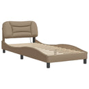 sengeramme med LED uden madras Hvar 90x200 cm cappuccinofarvet