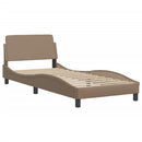 sengeramme med LED uden madras Hvar 90x200 cm cappuccinofarvet