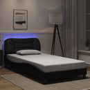 sengeramme med LED uden madras Hvar 100x200 cm sort