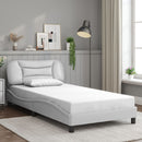 sengeramme med LED uden madras Hvar 100x200 cm hvid