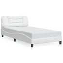 sengeramme med LED uden madras Hvar 100x200 cm hvid