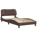 sengeramme med LED uden madras Hvar 100x200 cm brun