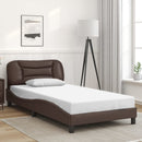 sengeramme med LED uden madras Hvar 100x200 cm brun