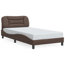 sengeramme med LED uden madras Hvar 100x200 cm brun