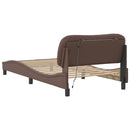 sengeramme med LED uden madras Hvar 100x200 cm brun