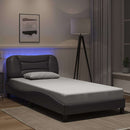 sengeramme med LED uden madras Hvar 100x200 cm grå