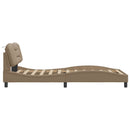 sengeramme med LED uden madras Hvar 100x200 cm cappuccinofarvet