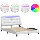 sengeramme med LED uden madras Hvar 120x200 cm hvid