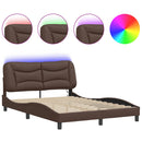 sengeramme med LED uden madras Hvar 120x200 cm brun