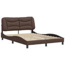 sengeramme med LED uden madras Hvar 120x200 cm brun