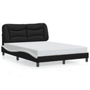 sengeramme med LED uden madras Hvar 120x200 cm sort og hvid
