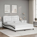 sengeramme med LED uden madras Hvar 120x200 cm hvid og sort