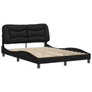 sengeramme med LED uden madras Hvar 140x190 cm sort