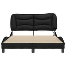 sengeramme med LED uden madras Hvar 140x190 cm sort