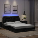 sengeramme med LED uden madras Hvar 140x190 cm sort