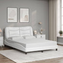 sengeramme med LED uden madras Hvar 140x190 cm hvid