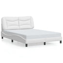 sengeramme med LED uden madras Hvar 140x190 cm hvid