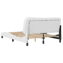 sengeramme med LED uden madras Hvar 140x190 cm hvid