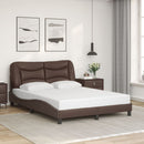 sengeramme med LED uden madras Hvar 140x190 cm brun