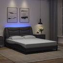 sengeramme med LED uden madras Hvar 140x190 cm grå