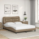 sengeramme med LED uden madras Hvar 120x200 cm cappuccinofarvet