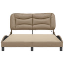 sengeramme med LED uden madras Hvar 120x200 cm cappuccinofarvet