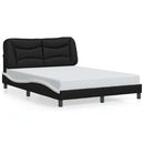 sengeramme med LED uden madras Hvar 100x190 cm sort og hvid
