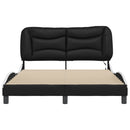 sengeramme med LED uden madras Hvar 100x190 cm sort og hvid