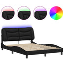 sengeramme med LED uden madras Hvar 140x200 cm sort