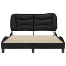 sengeramme med LED uden madras Hvar 140x200 cm sort