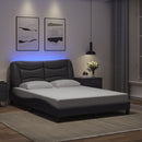 sengeramme med LED uden madras Hvar 140x200 cm lysegrå