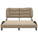 sengeramme med LED uden madras Hvar 140x200 cm cappuccinofarvet