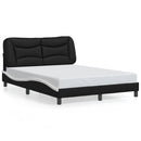 sengeramme med LED uden madras Hvar 140x200 cm sort og hvid