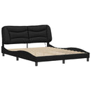 sengeramme med LED uden madras Hvar 160x200 cm sort