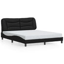 sengeramme med LED uden madras Hvar 160x200 cm sort