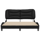sengeramme med LED uden madras Hvar 160x200 cm sort