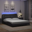 sengeramme med LED uden madras Hvar 160x200 cm grå