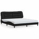 sengeramme med LED uden madras Hvar 180x200 cm sort