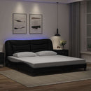 sengeramme med LED uden madras Hvar 180x200 cm sort