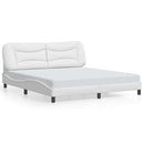 sengeramme med LED uden madras Hvar 180x200 cm sort og hvid